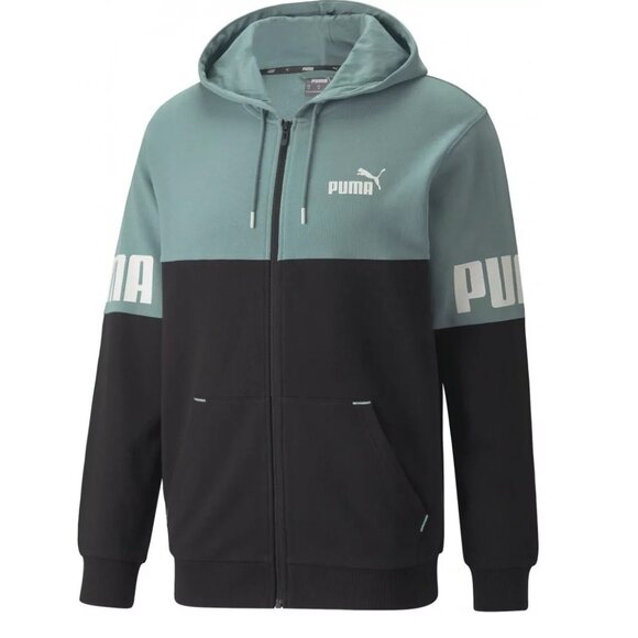 PUMA Men's Power Colorblock Full-Zip Hoodie - Picture 1 of 5